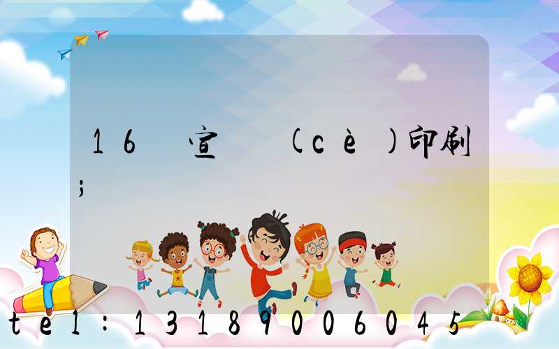 16開宣傳冊(cè)印刷