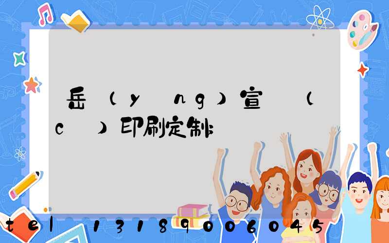 岳陽(yáng)宣傳冊(cè)印刷定制