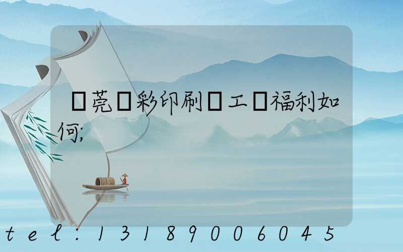 東莞東彩印刷廠工資福利如何