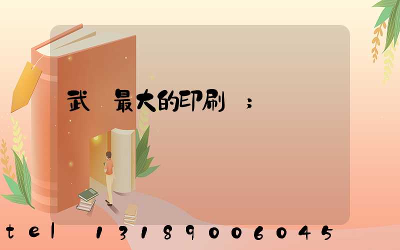 武漢最大的印刷廠