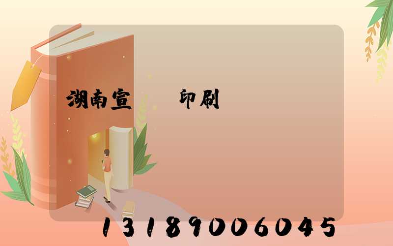 湖南宣傳冊印刷設(shè)計