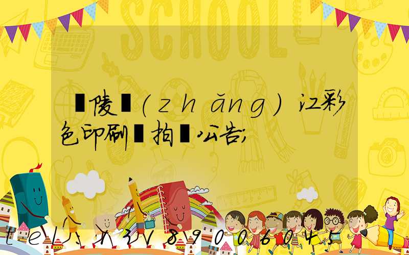 銅陵長(zhǎng)江彩色印刷廠拍賣公告